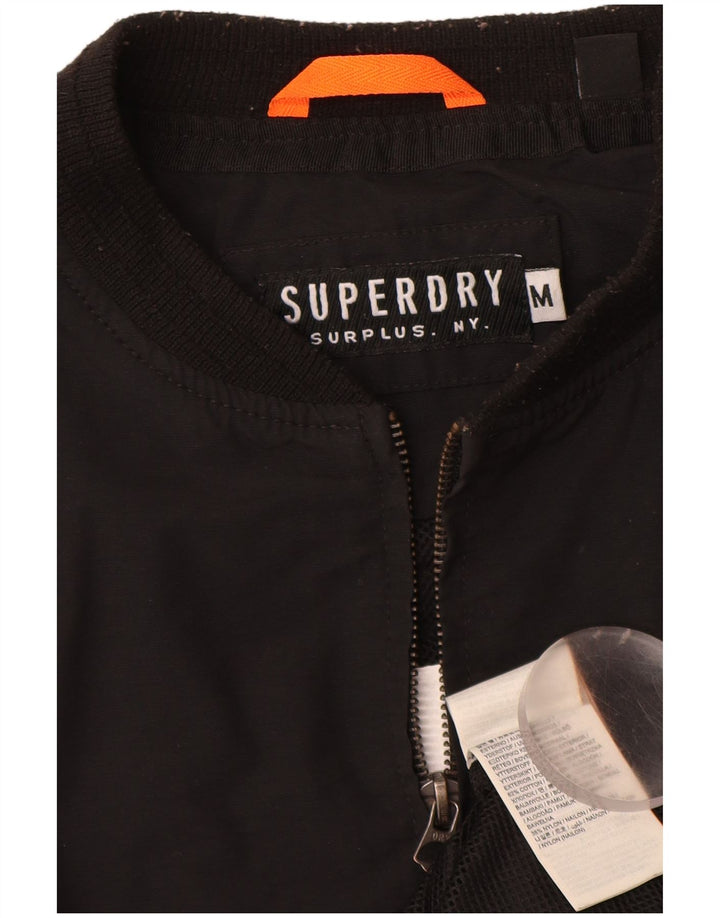 SUPERDRY muška bomber jakna UK 38 srednje crni pamuk