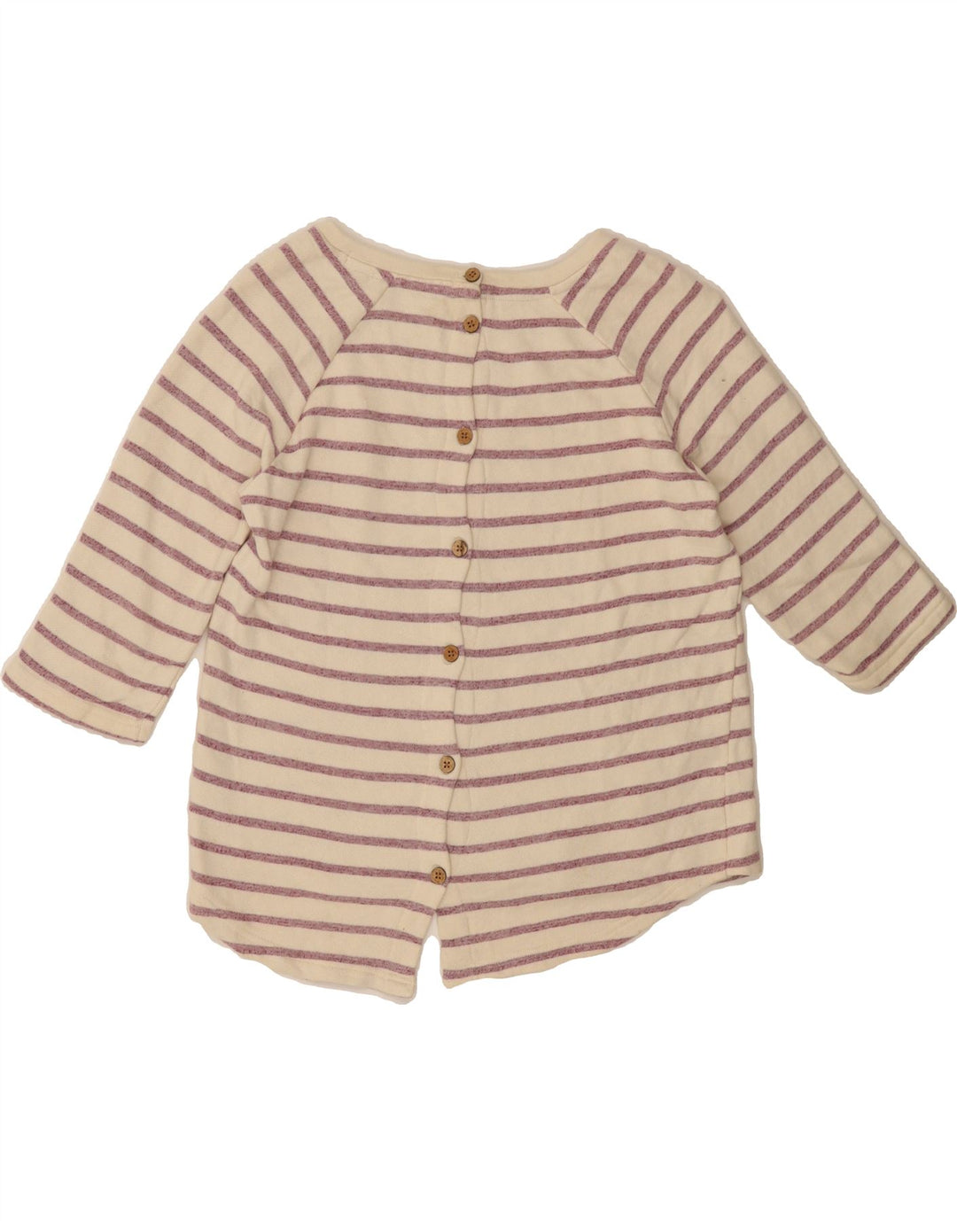 WEIRD FISH Womens Oversized Cardigan Sweater UK 10 Small  Beige Striped Vintage Weird Fish and Second-Hand Weird Fish from Messina Hembry 
