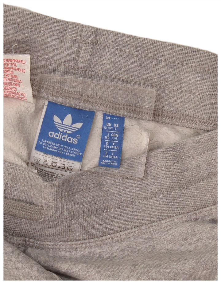 ADIDAS Trenirka Hlače za dječake Joggers 13-14 godina Sivi pamuk