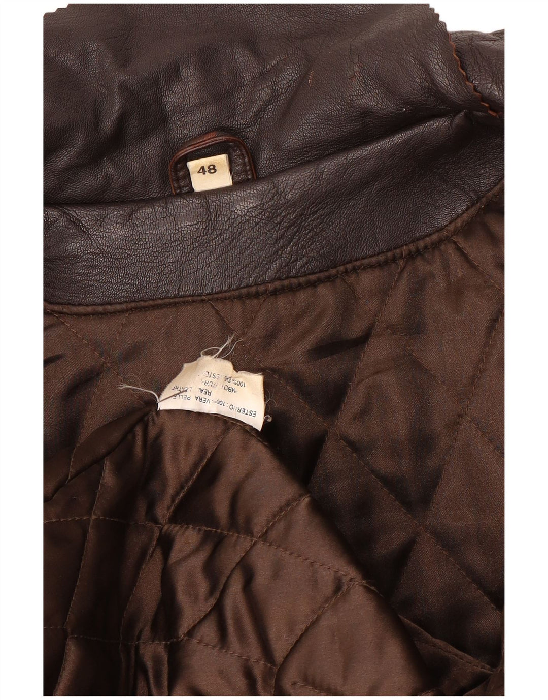 Vintage muška kožna jakna IT 48 srednje smeđe kože