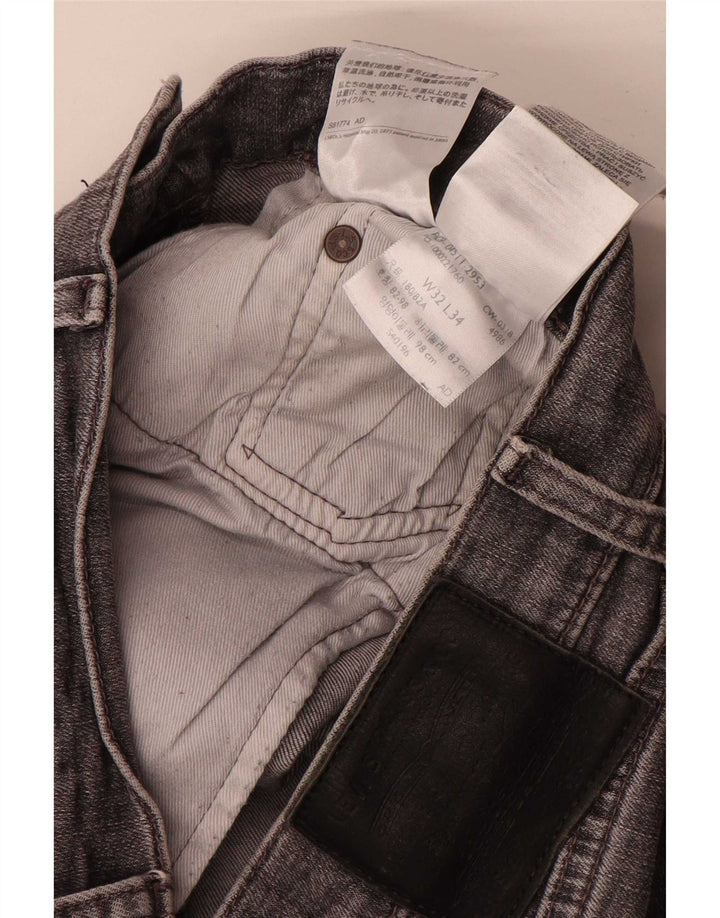 Levi's muške uske traperice W32 L34 sivi pamuk
