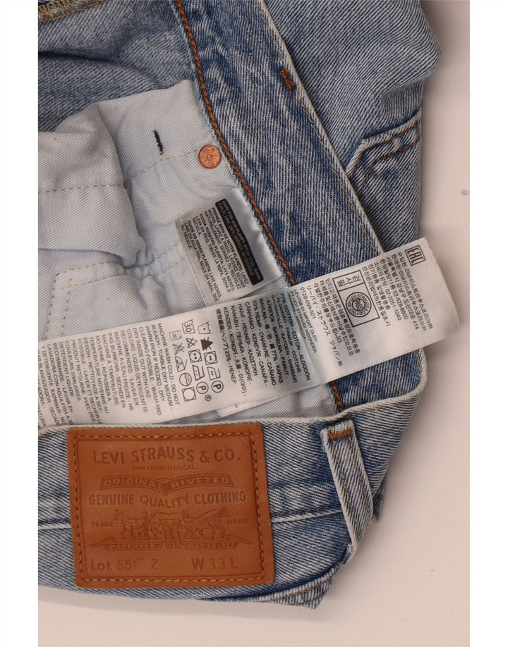 LEVI'S muške 551 ravne traperice W33 L27 plavi pamuk