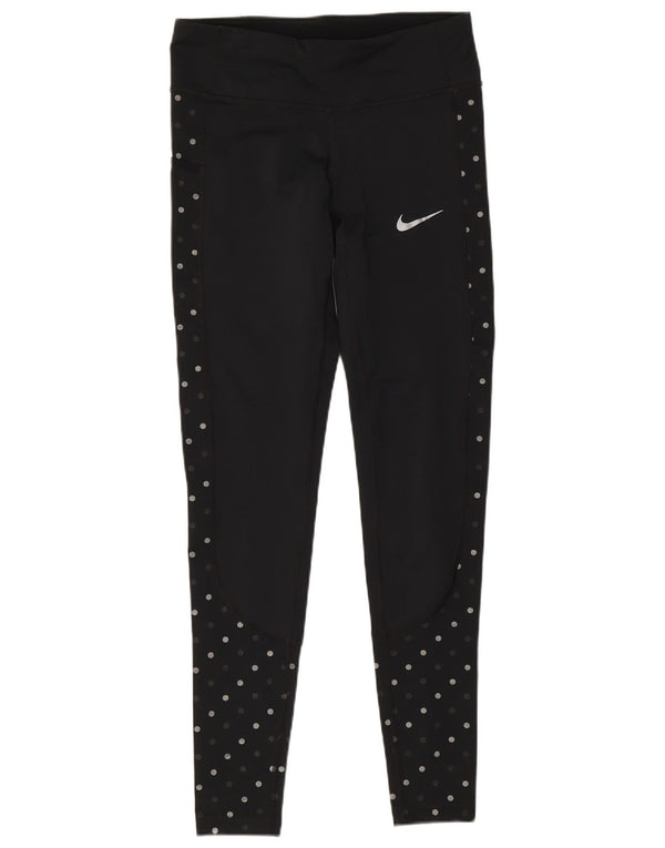Ženske Nike Dri Fit tajice UK 4 XS crne točkice od poliestera