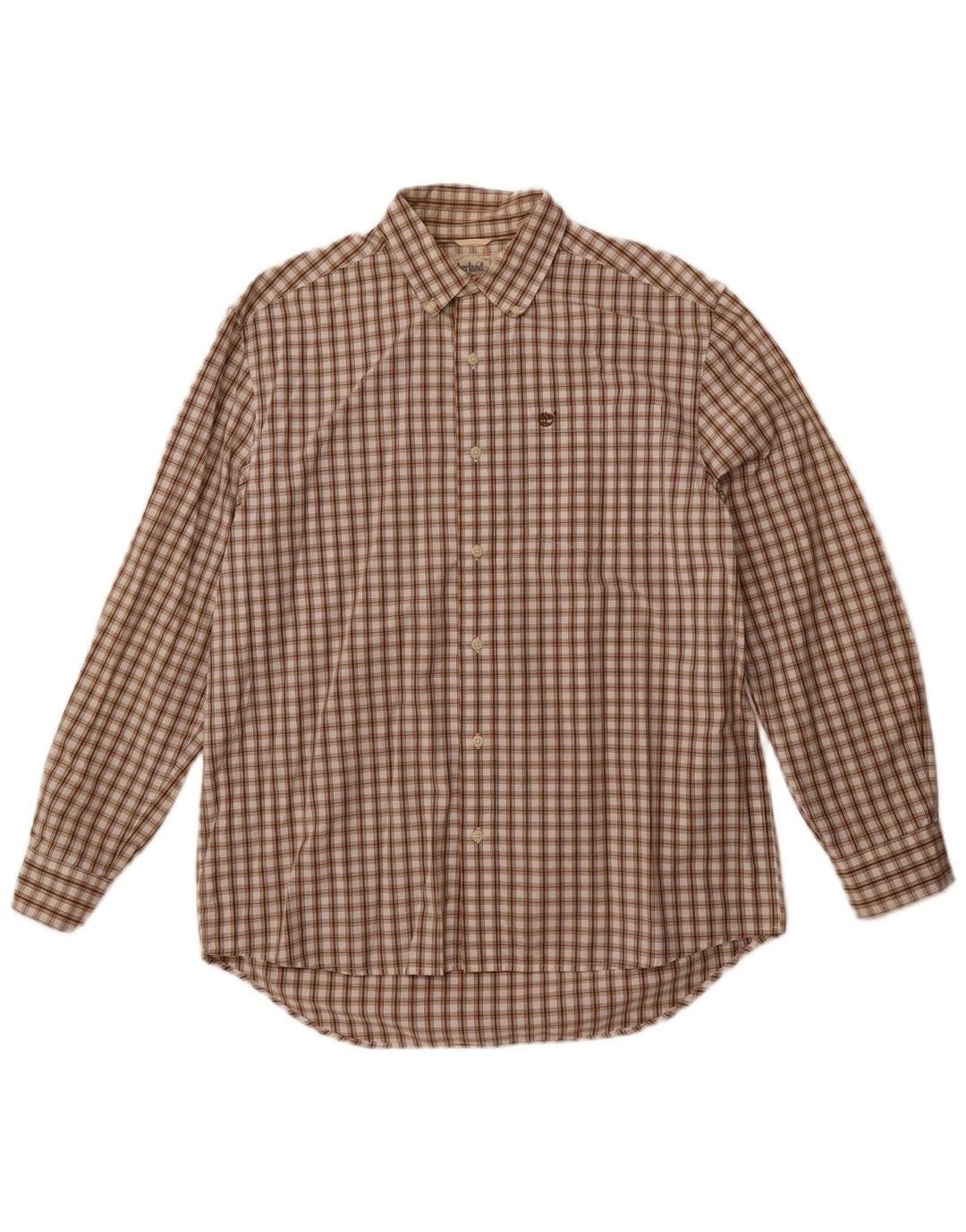 Timberland muška košulja veliki smeđi karirani pamuk