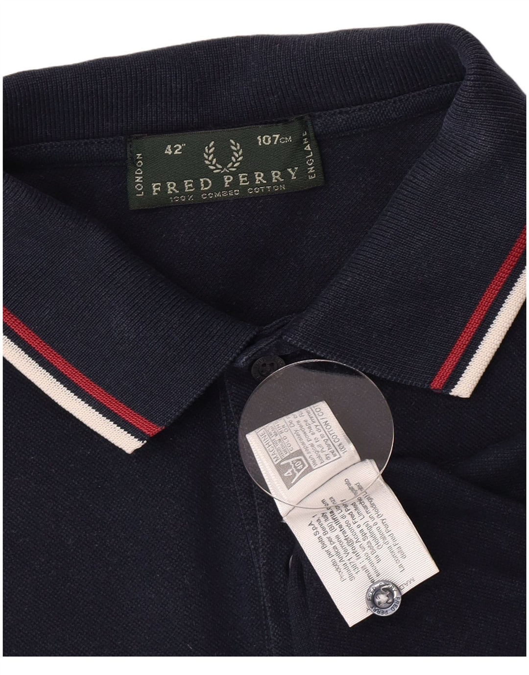 Fred Perry muška polo majica Srednje tamnoplavi pamuk