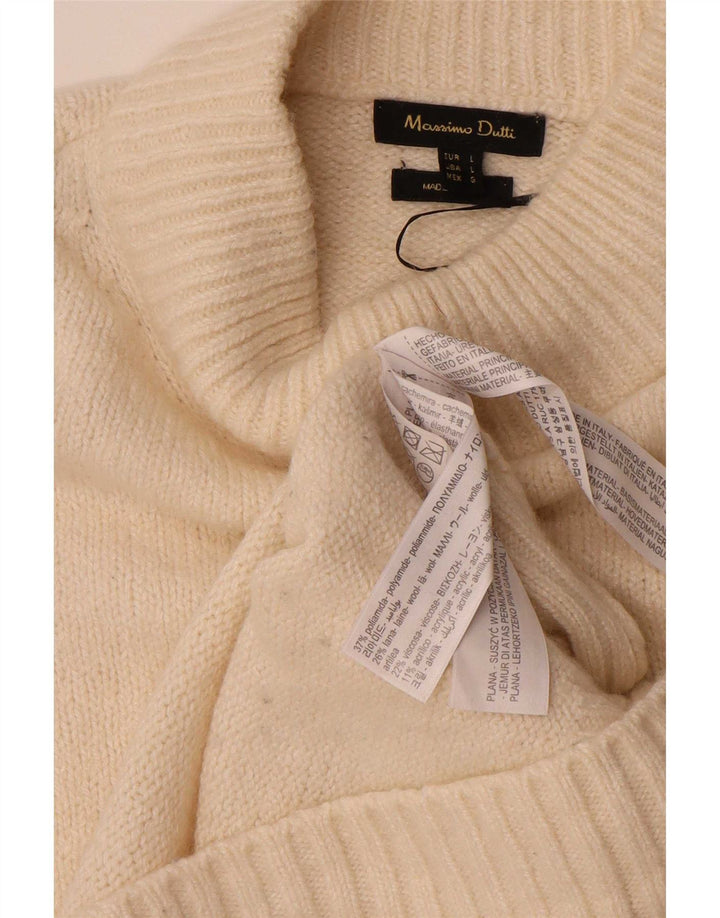Massimo Dutti ženski džemper s kornjačičastim ovratnikom UK 16 Large Off White