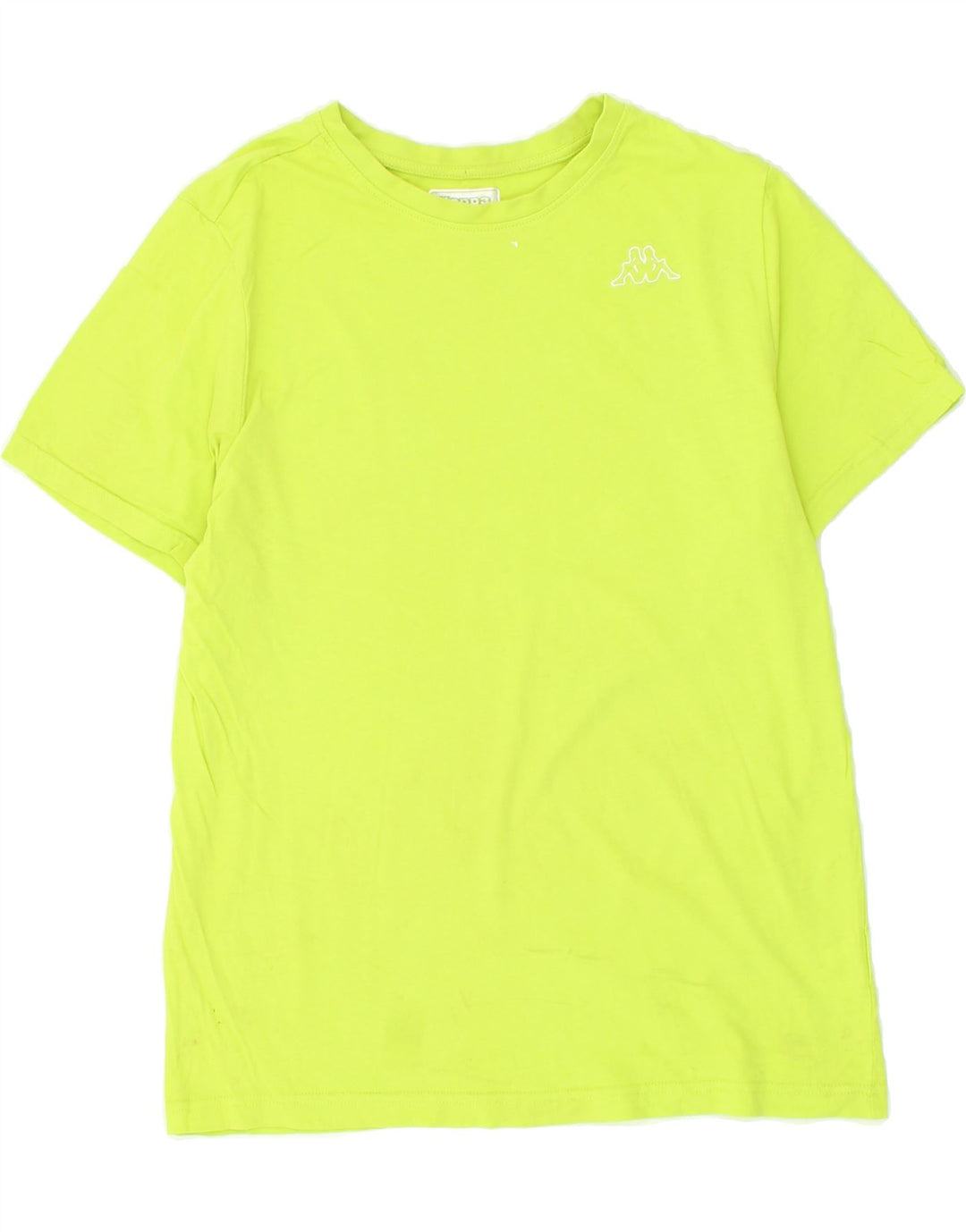 KAPPA Womens T-Shirt Top UK 14 Medium Yellow Cotton | Vintage Kappa | Thrift | Second-Hand Kappa | Used Clothing | Messina Hembry 