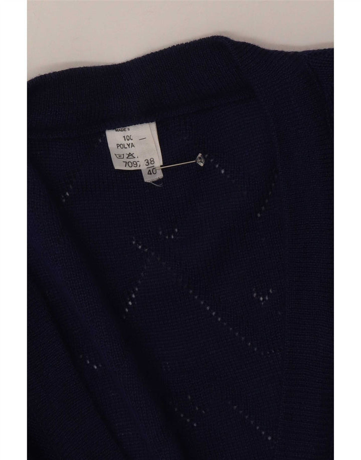 Vintage ženski kardigan džemper EU 38/40 Srednje plavi Chevron poliakril