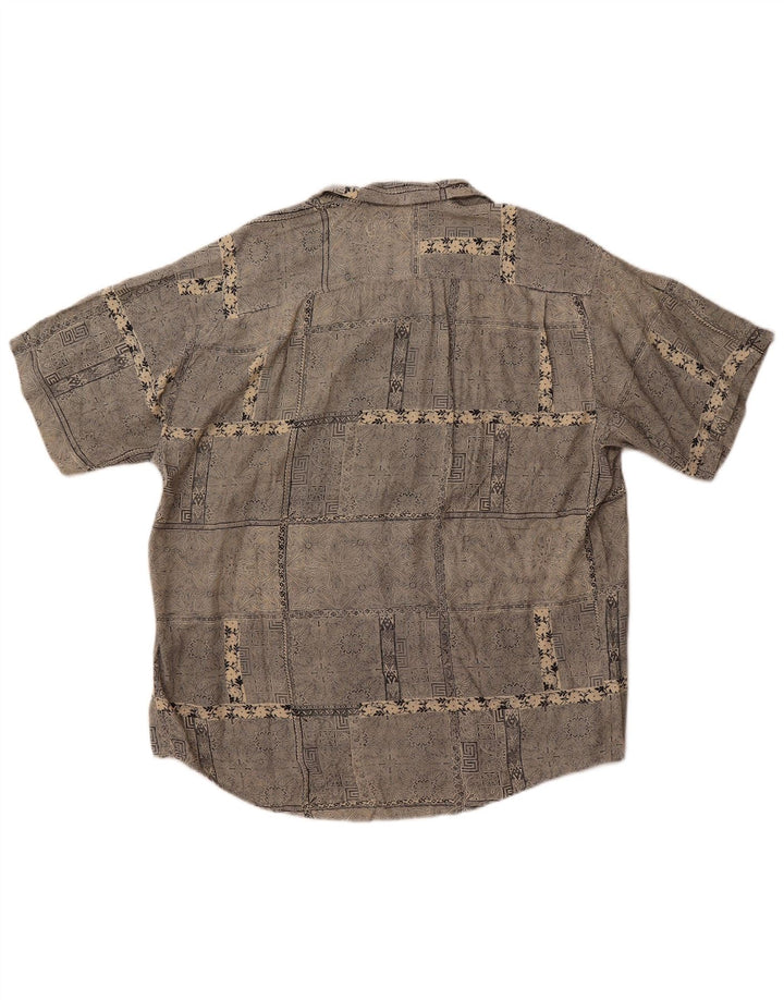 Vintage muška košulja kratkih rukava Veliki sivi paisley