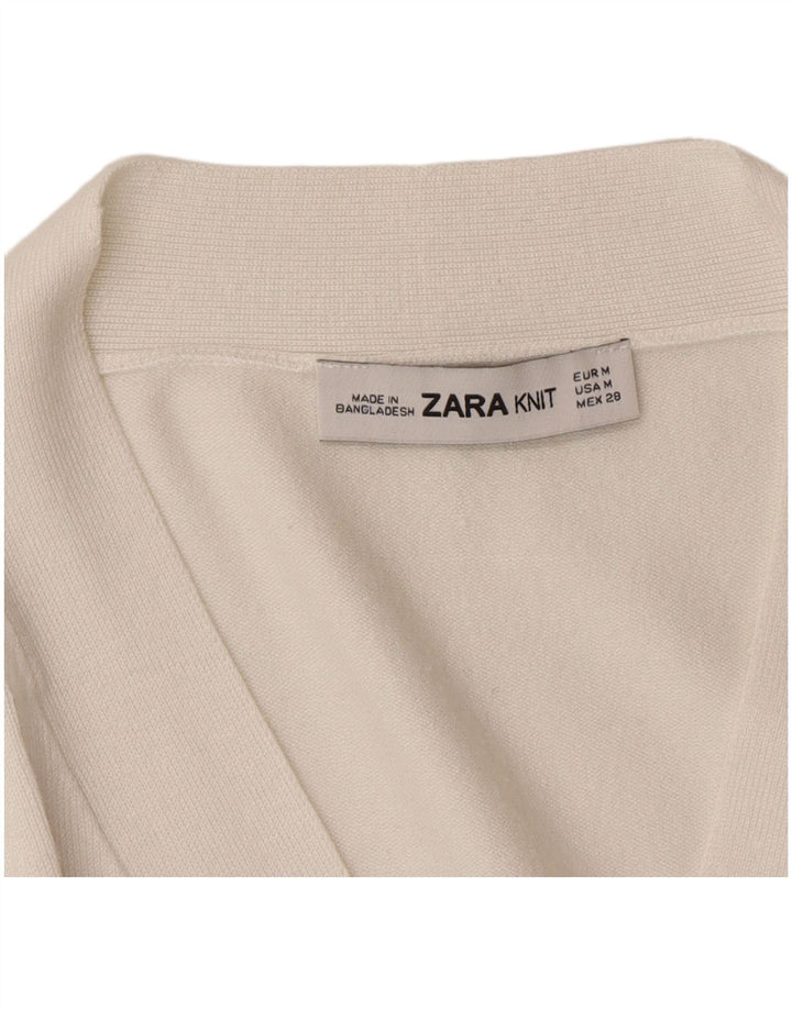 Zara ženski kardigan pulover UK 14 srednje bijele boje