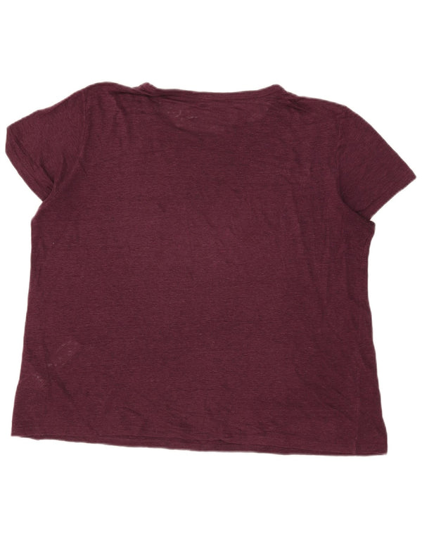 Massimo Dutti Ženska majica kratkih rukava UK 18 XL Bordo platno