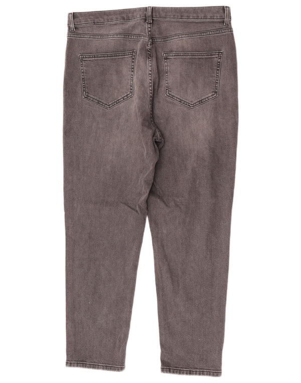Marks & Spencer ženske ravne traperice UK 14 Large W32 L26 crni pamuk