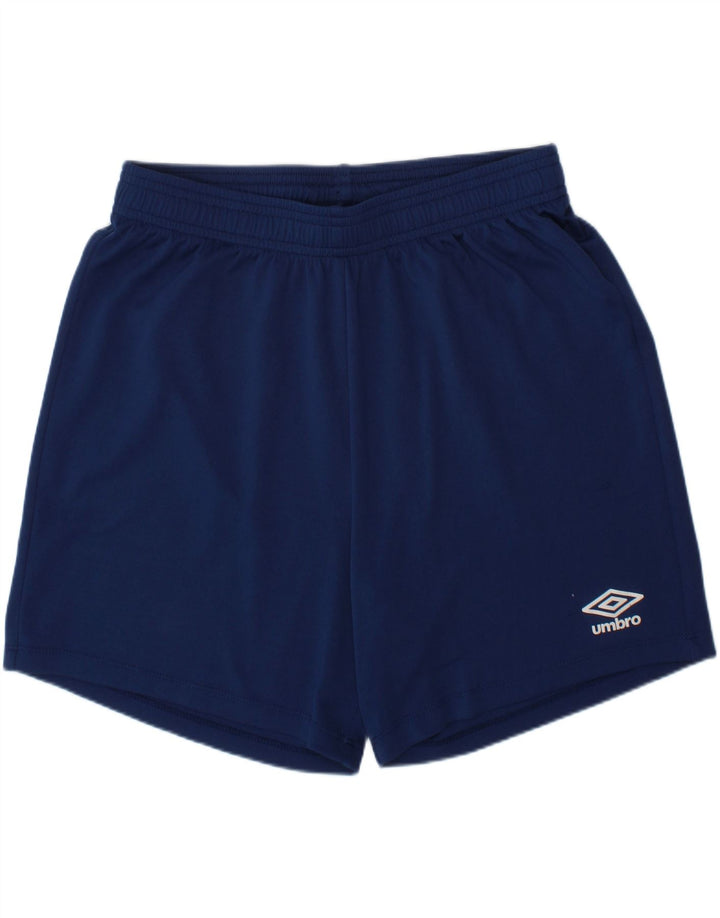 UMBRO Boys Sport Shorts 12-13 Years XL Navy Blue Polyester Vintage Umbro and Second-Hand Umbro from Messina Hembry 