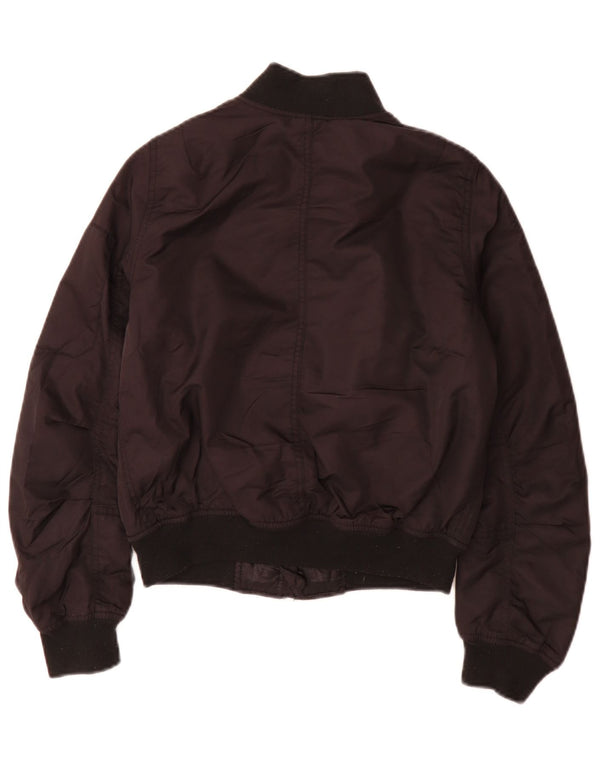 Topshop ženska prevelika bomber jakna UK 6 XS crni poliester