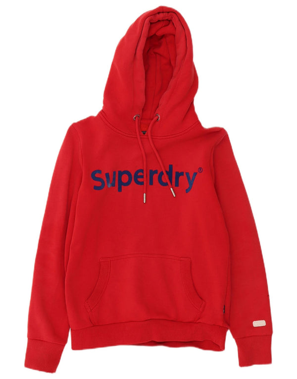 Superdry ženska majica s kapuljačom s kapuljačom s kapuljačom UK 10 Small Red Colourblock