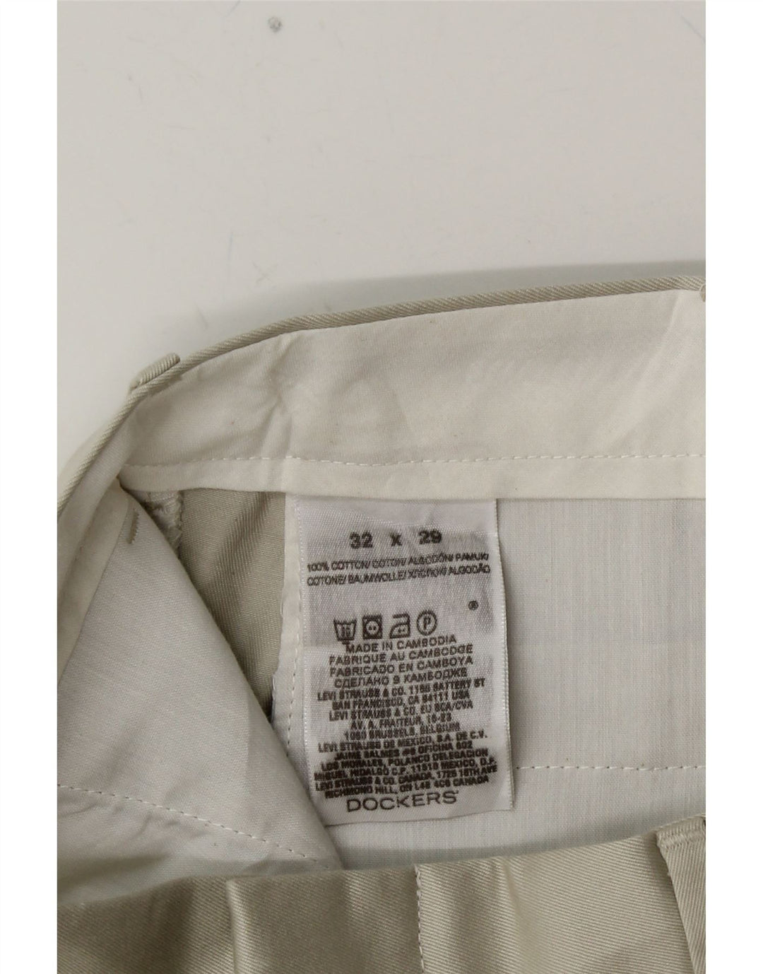 DOCKERS Muške chino hlače s klinovima W32 L29, sivi pamuk