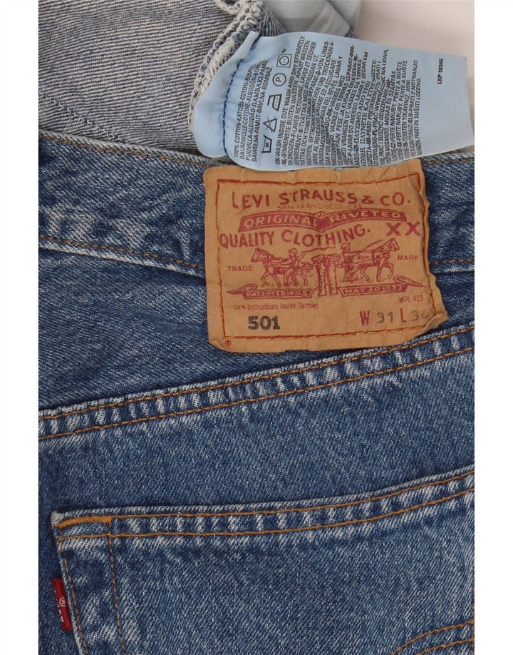 LEVI'S muške 501 ravne traperice W31 L30 plavi pamuk