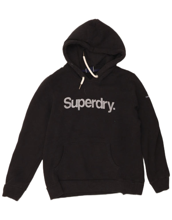 Superdry ženska majica s kapuljačom s kapuljačom UK 16 Veliki crni pamuk