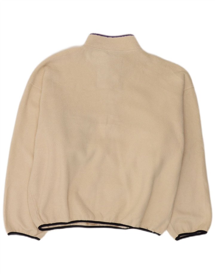 Think Pink ženski prekomerni flis džemper s patentnim izrezom UK 14 srednje bijele boje