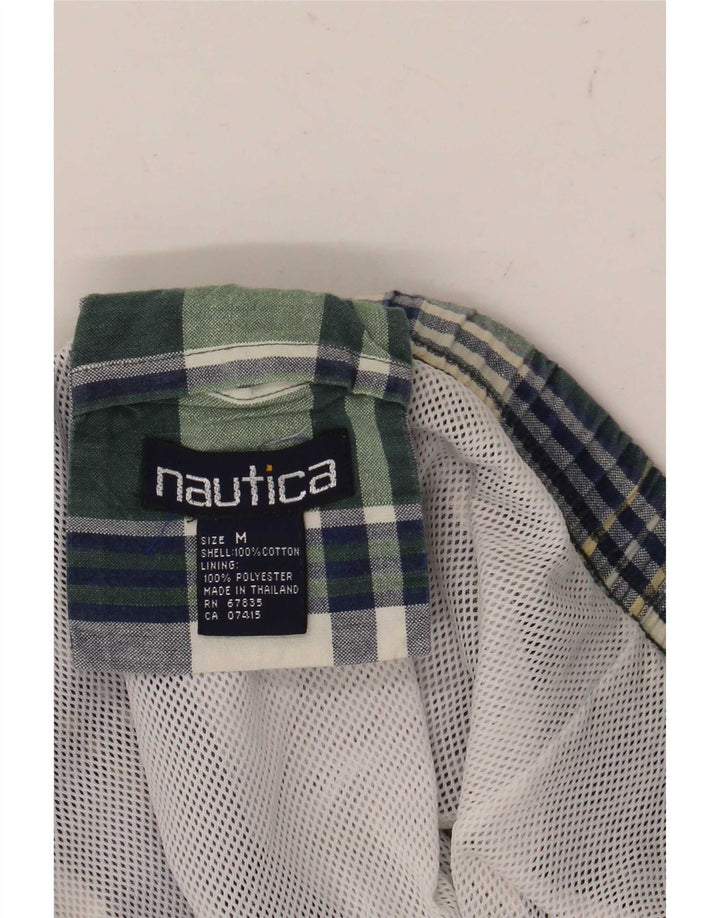 Nautica muške kratke hlače za kupanje srednje zelene karirane pamučne boje
