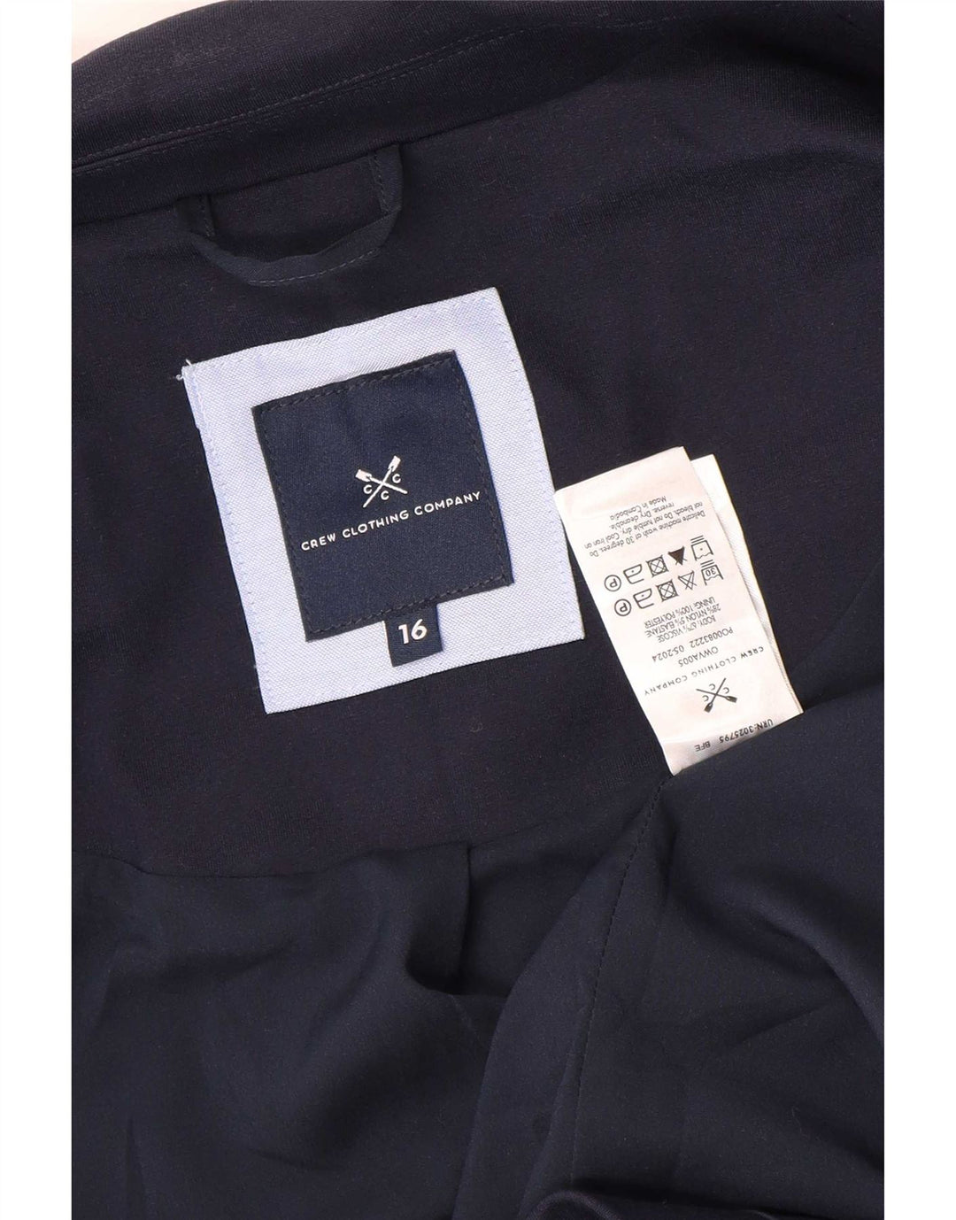 Crew Clothing Ženska jakna sa 2 gumba UK 16 Velika tamnoplava viskoza