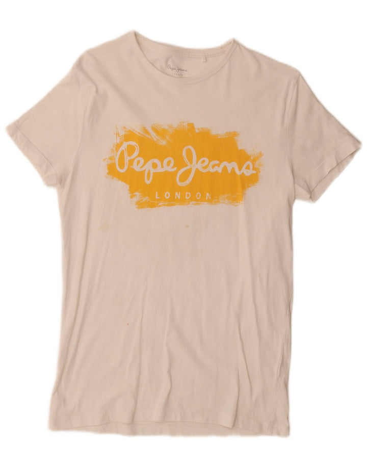 PEPE Jeans Muška uska majica kratkih rukava s grafičkim motivima Mala bijela