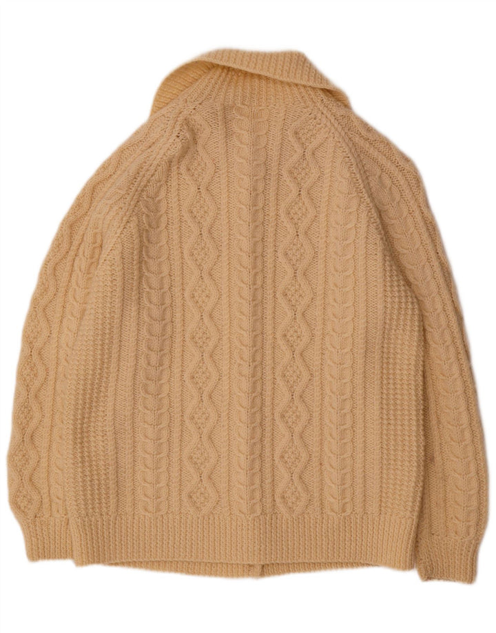 VINTAGE ženski kardigan džemper UK 14 Veliki bež