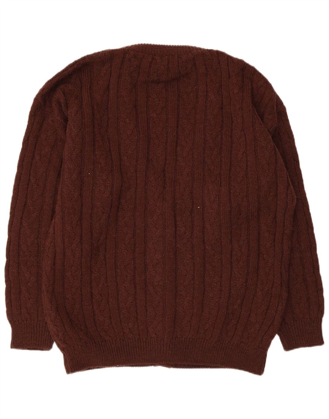 Vintage muški kardigan džemper IT 52 velika smeđa vuna alpake