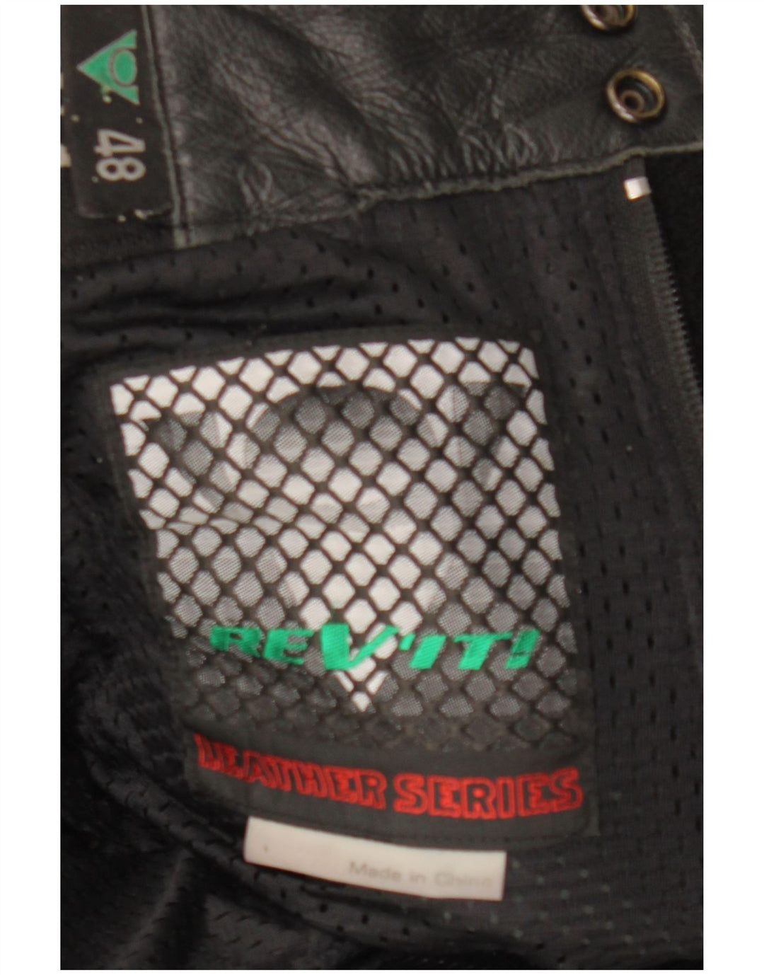 Rev'it muške kožne biciklističke hlače IT 48 srednje W30 L29 crna koža