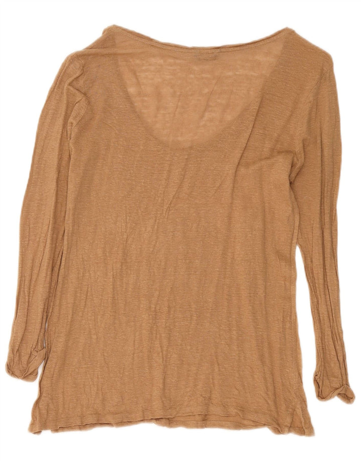 Ženska majica dugih rukava Massimo Dutti UK 14 velikih smeđih fleka