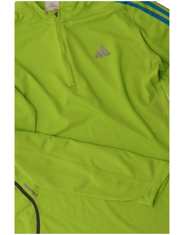 ADIDAS muška majica s izrezom i trenirkom, srednji zeleni poliester