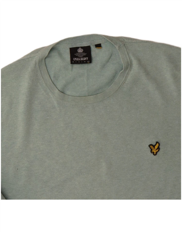 LYLE & SCOTT Muški pulover s okruglim izrezom 2XL Zeleni pamuk