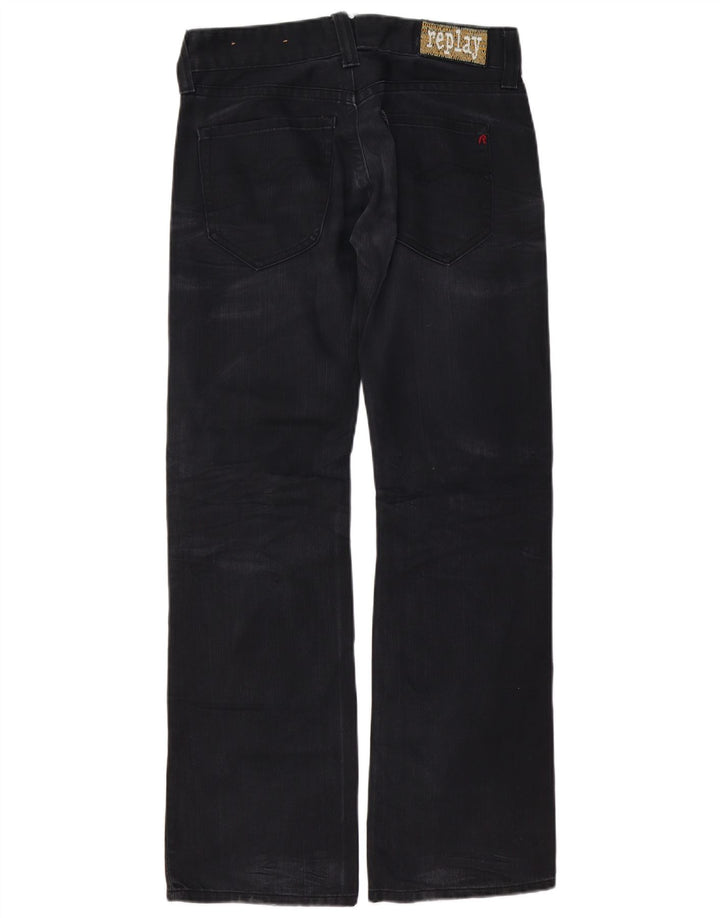 Replay Ženske Bootcut traperice W30 L32 Crni pamuk