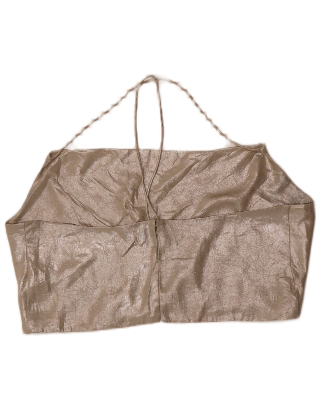 Zara ženska majica s halterima UK 18 XL zlatne boje od poliestera