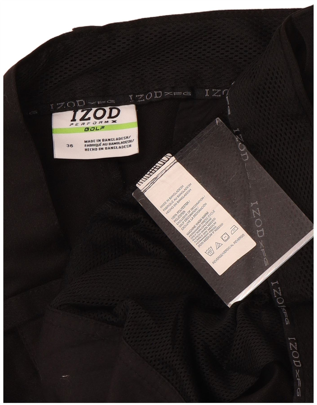Izod muške kargo kratke hlače W36 veliki crni poliester