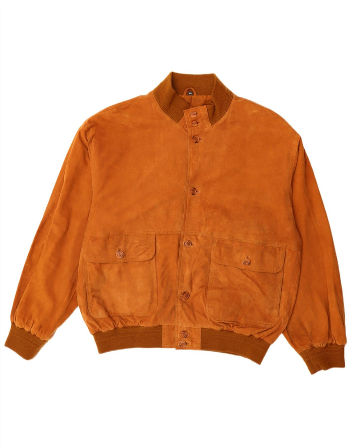 Vintage muška bomber jakna od brušene kože IT 56 3XL smeđa koža
