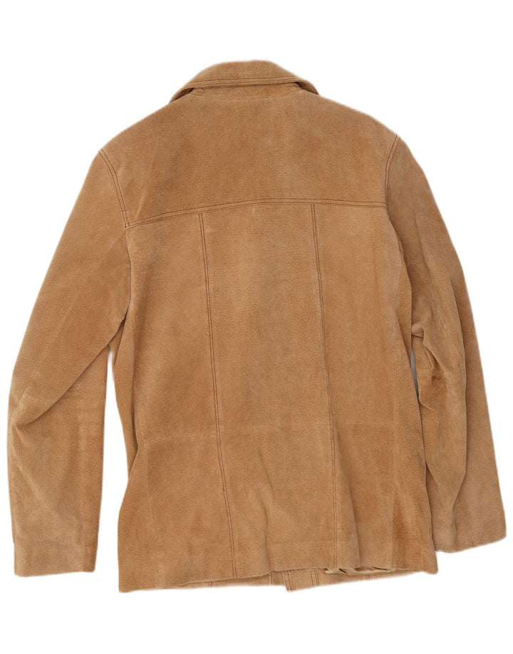 Vintage ženska jakna od brušene kože UK 38 srednje bež kože