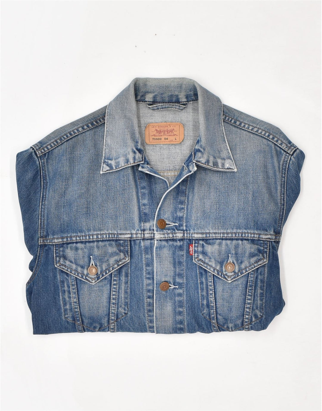 LEVI'S ženska traper jakna UK 14 Large Blue Cotton