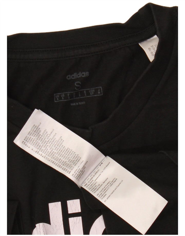 ADIDAS muška majica kratkih rukava s grafičkim motivima, mala, crna pamučna