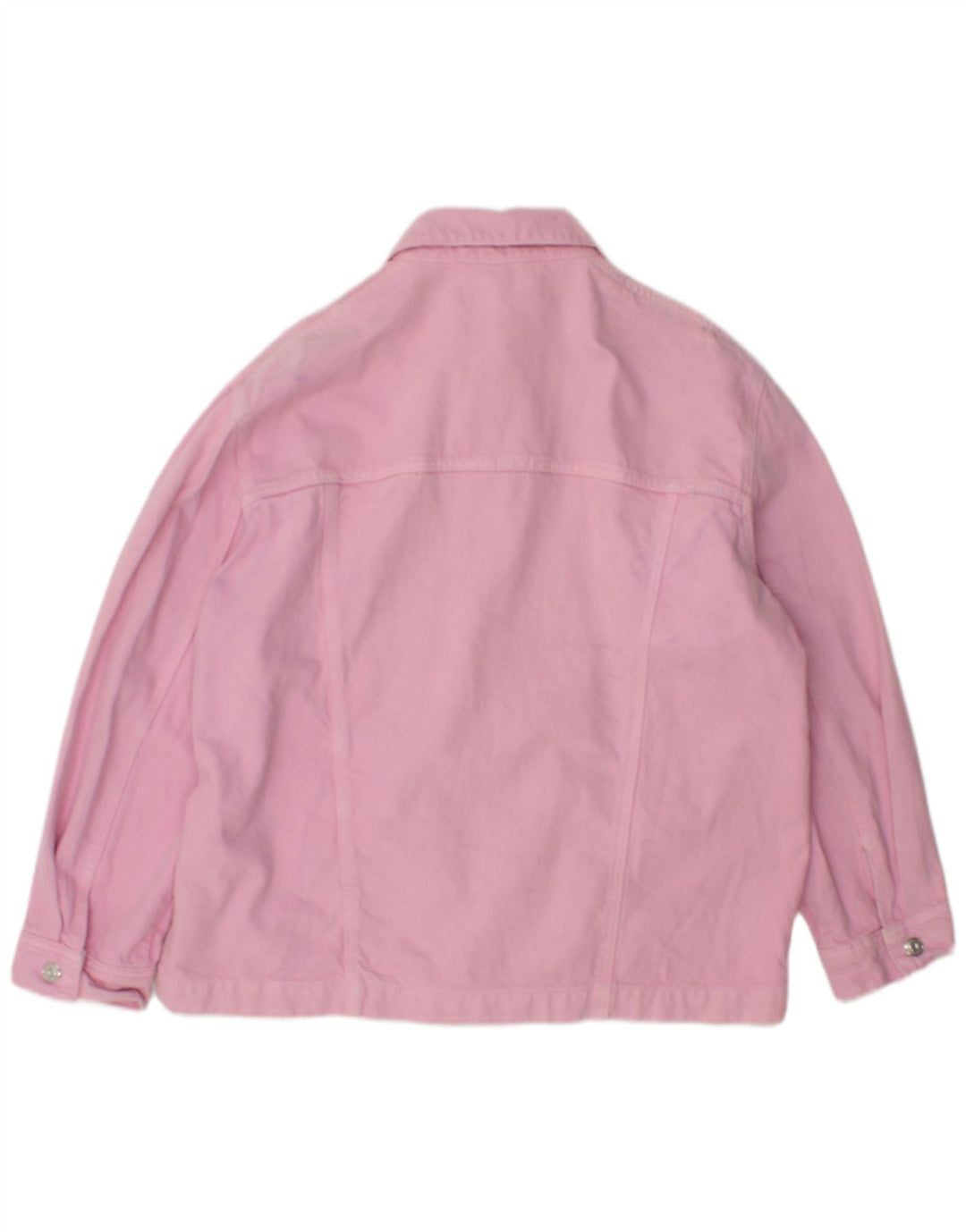 ZARA ženska prevelika traper jakna UK 10 Small Pink Cotton