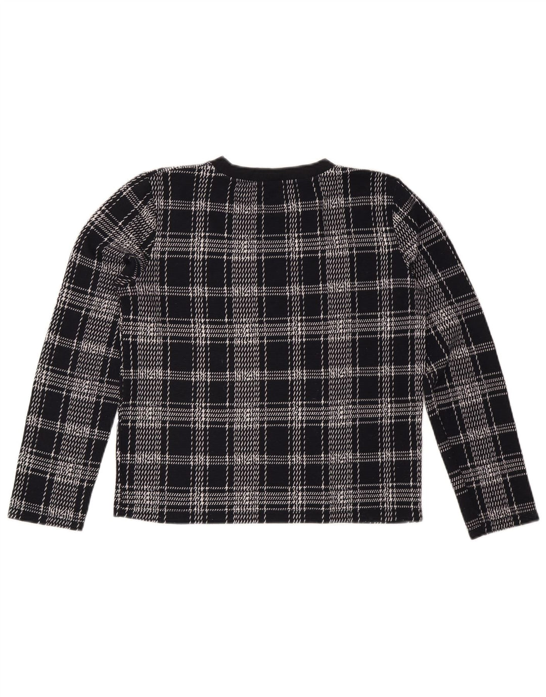 ZARA Ženska majica s kratkim rukavima UK 14 srednje tamnoplava karirana