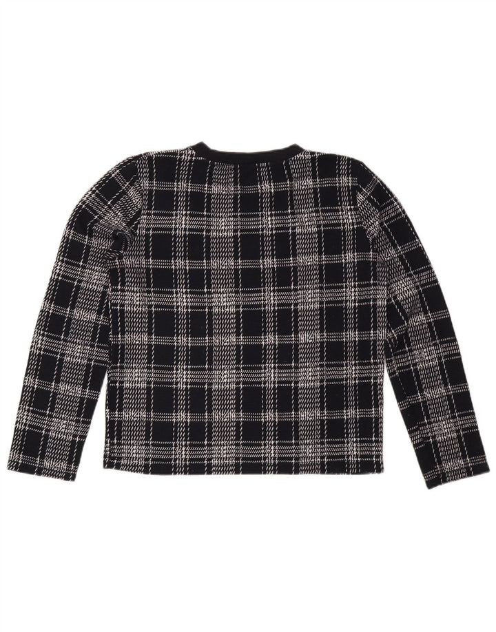 ZARA Ženska majica s kratkim rukavima UK 14 srednje tamnoplava karirana