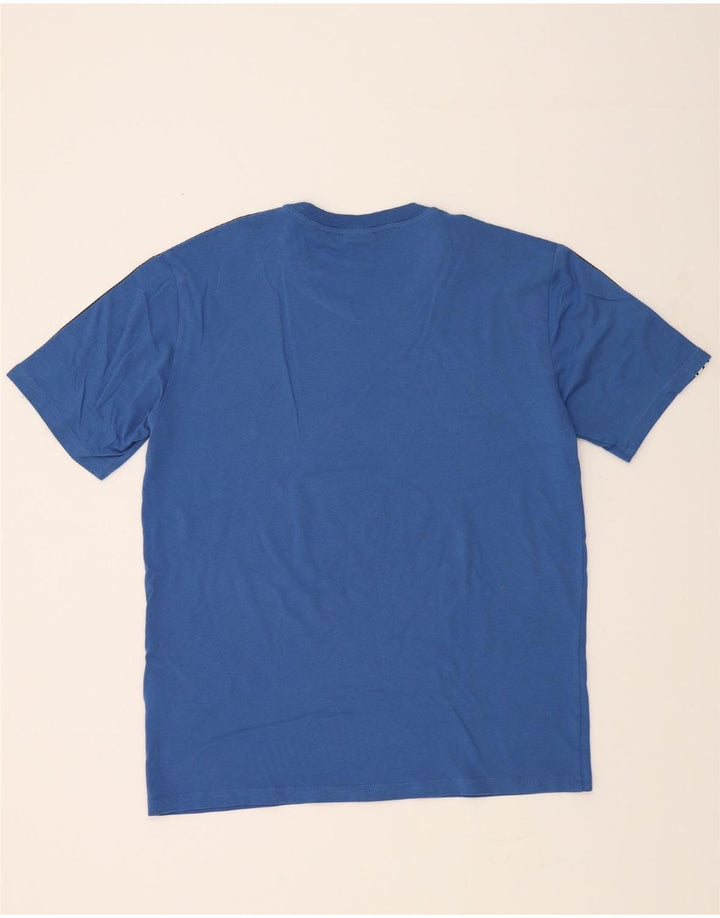 CHAMPION Mens Graphic T-Shirt Top Medium Blue Colourblock Cotton Vintage Champion and Second-Hand Champion from Messina Hembry 