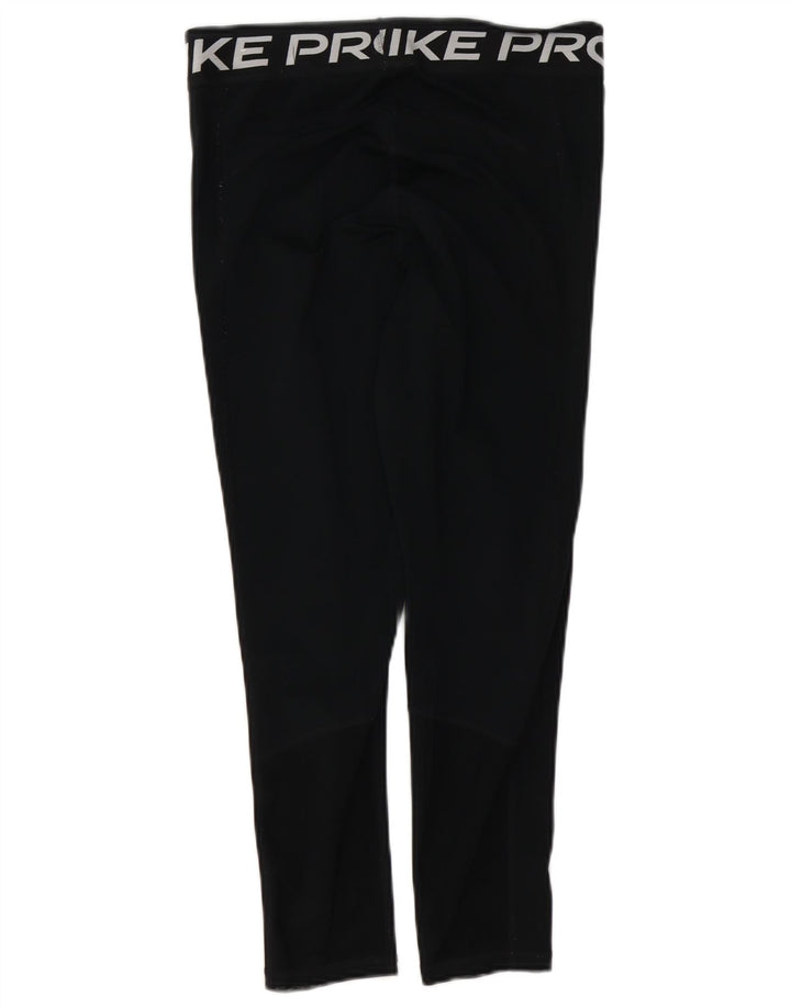 NIKE Ženske Dri Fit grafičke tajice UK 12 Srednje crni poliester