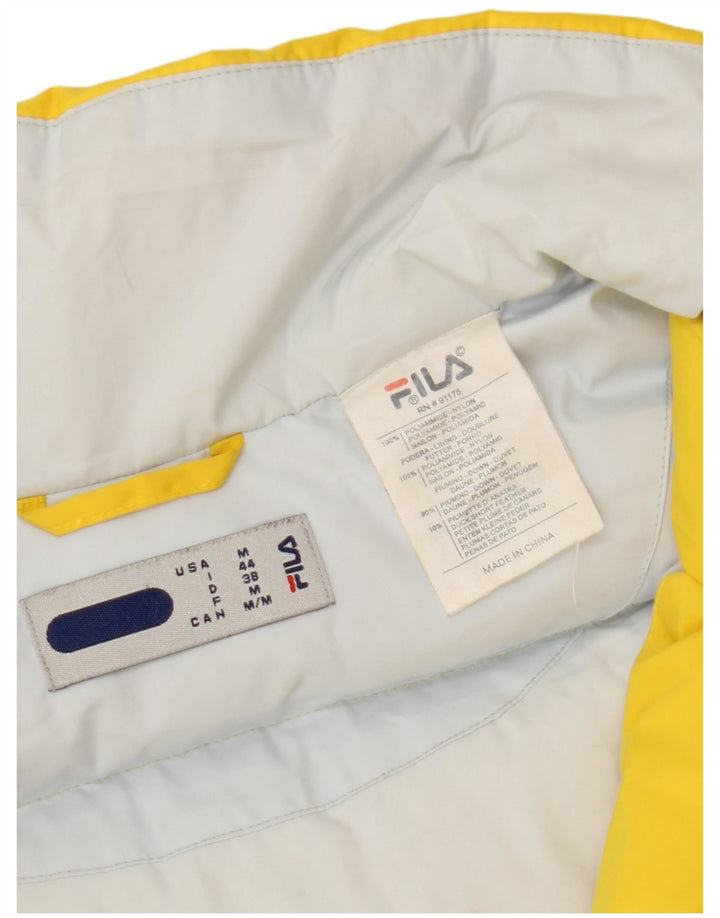FILA Womens Padded Jacket UK 14 Medium Yellow Nylon