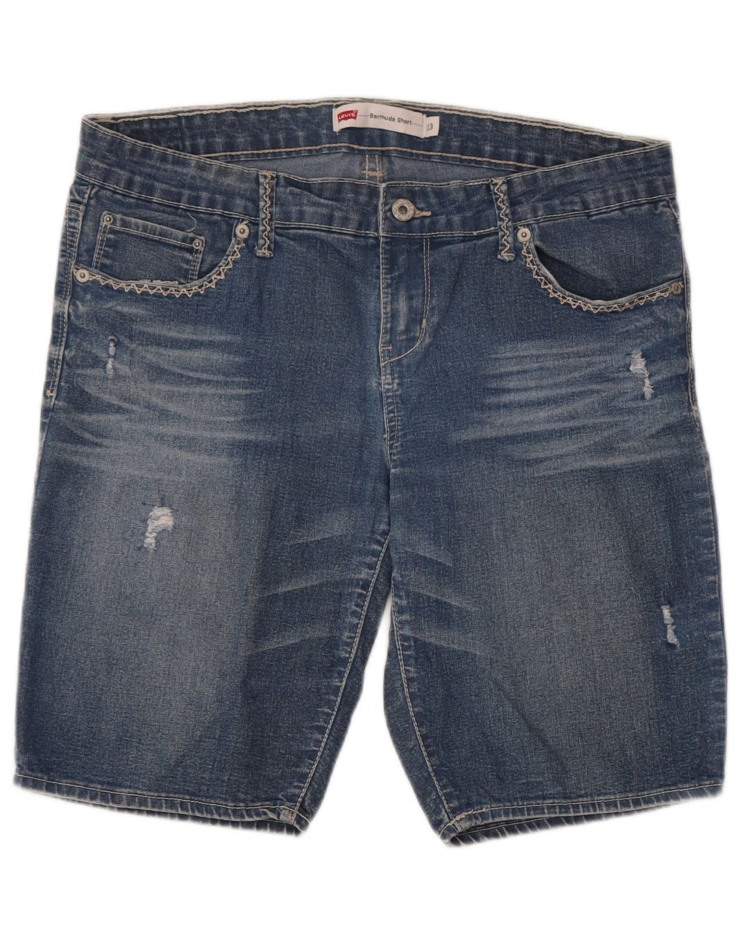 LEVI'S Ženske bermude od trapera US 13 Large W32 Plavi pamuk