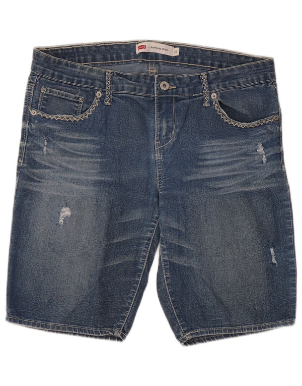 LEVI'S Ženske bermude od trapera US 13 Large W32 Plavi pamuk