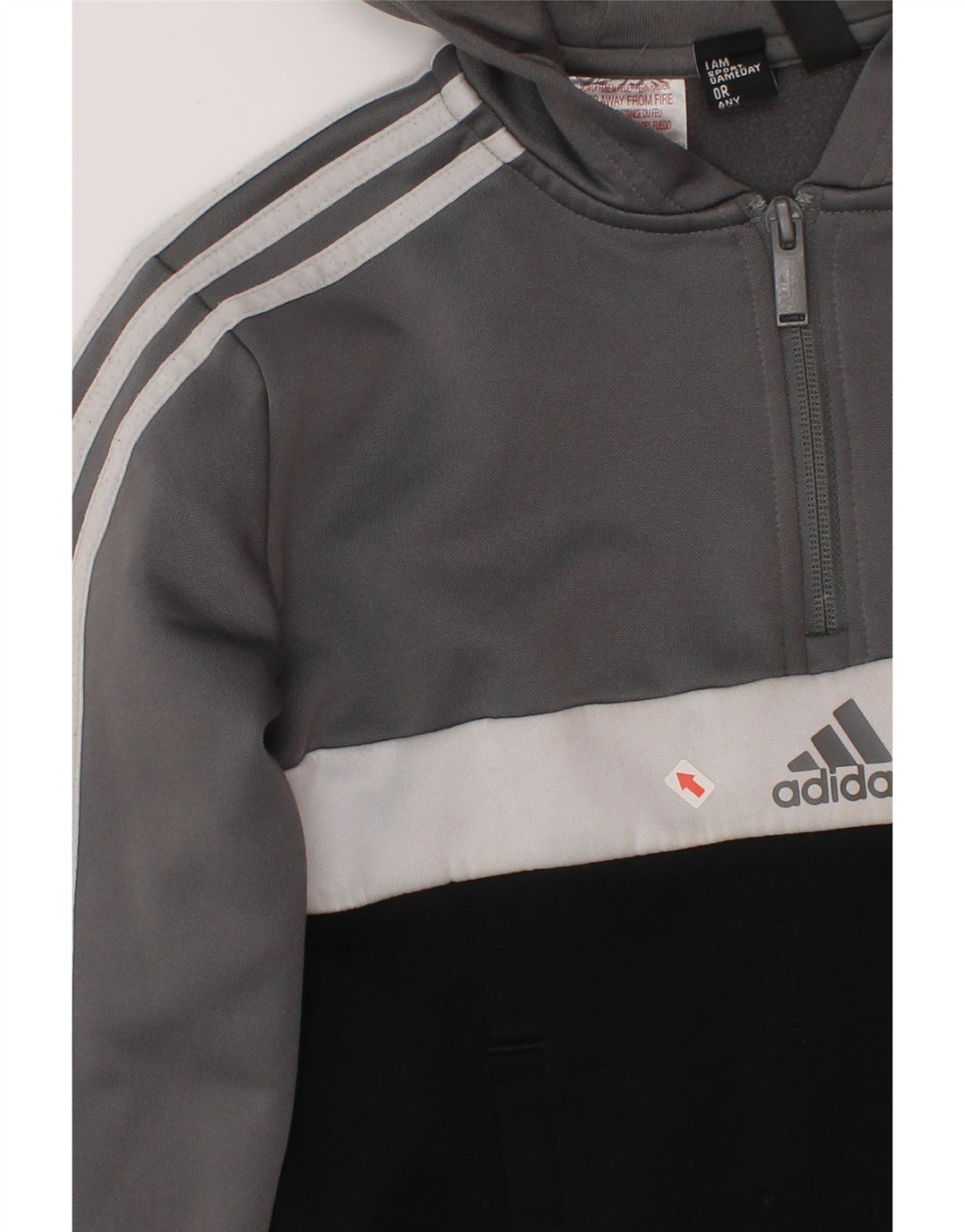 Adidas majica s kapuljačom za dječake 9-10 godina siva poliesterska boja