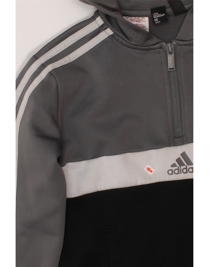 Adidas majica s kapuljačom za dječake 9-10 godina siva poliesterska boja