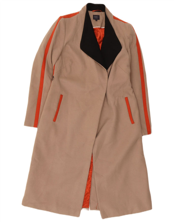 Marks & Spencer ženski otvoreni kaput UK 8 Small Beige Colourblock Poliester